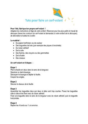 Tuto Cerf-Volant