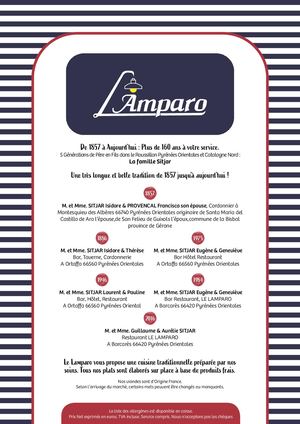 Menu Le Lamparo