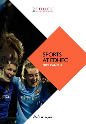Sports@EDHEC Nice leaflet