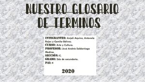 glosario De Arte