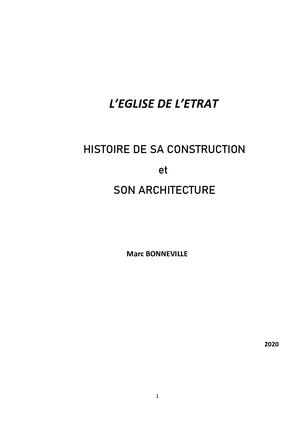 Eglise de L'Etrat : histoire de sa construction et son architecture