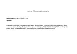 Proceso Administrativo Autores