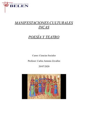 Manifestaciones Culturales Incas Poesia Y Teatro (1)