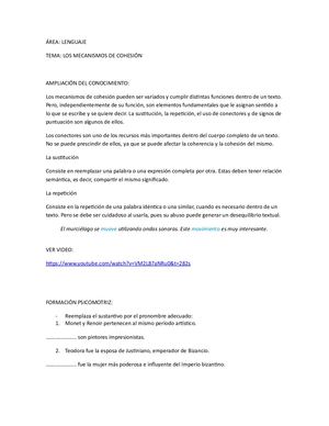 Mecanismos De Cohesión