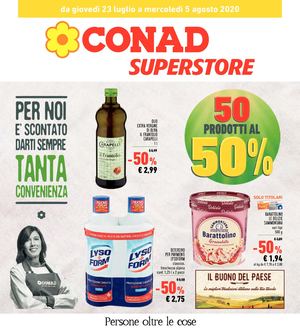 Volantino Conad Superstore Emilia Nord Ovest 23 Luglio 5 Agosto 2020