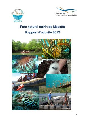 Rapport d'activités 2012 du Parc naturel marin de Mayotte