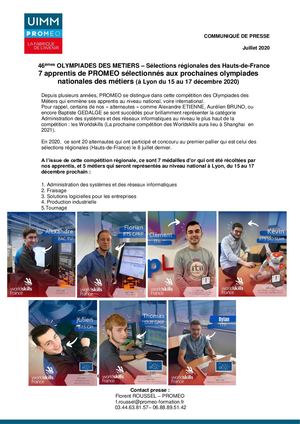 Cp Olympiades Sélections Régionales 2020