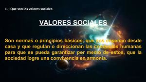Valores Sociales