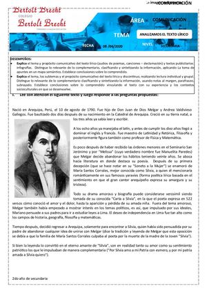 Ficha De Aplicación 2s Comunicación 22