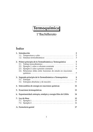 Termochemistry 1 bach