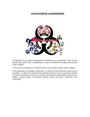 La Evolución De La Bioseguridad