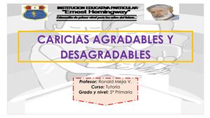 Caricias Agradables Y Desagradables 5° Grado