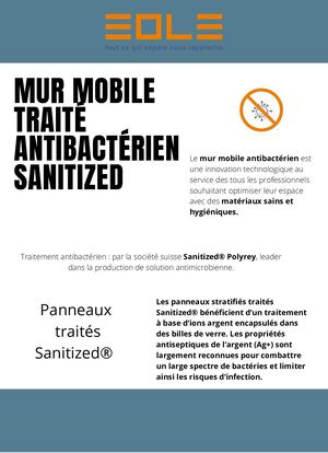 Mur Mobile Traité Antibactérien Sanitized