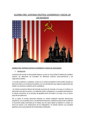 Guerra Fría Sistemas Político, Económico Y Social De Los Bloques