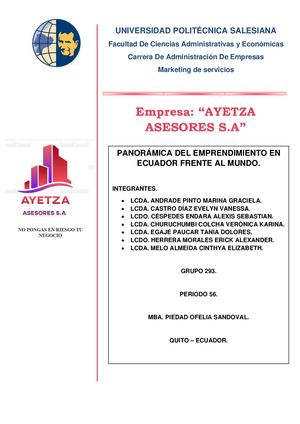 Panoramica Del Emprendimiento En Ecuador Frente Al Mundo