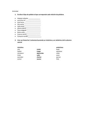 Actividad De Ortografia