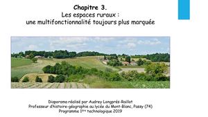 1ère Techno Les espaces ruraux :  une multifonctionnalité toujours plus marquée
