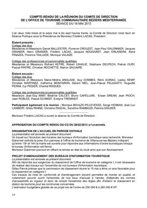 Compte rendu comité de direction du 16052013