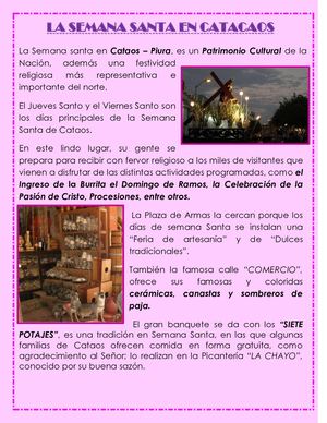 Texto Descriptivo De Semana Santa En Catacaos