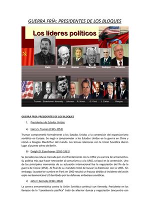 Guerra Fría Presidentes
