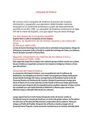 Conquista De América