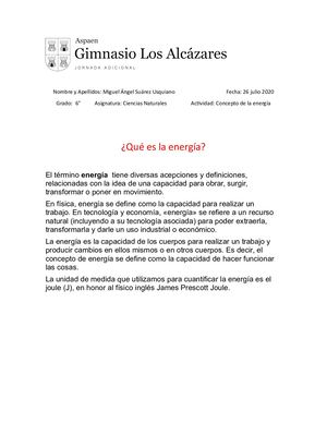 Conceptos De La Energía