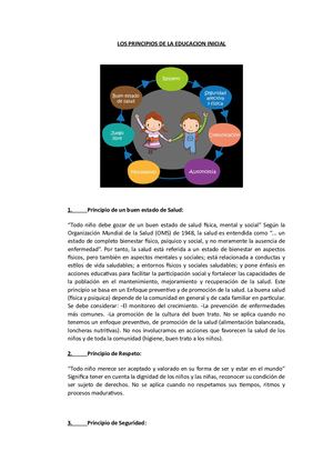 Los Principios De La Educación Inicial