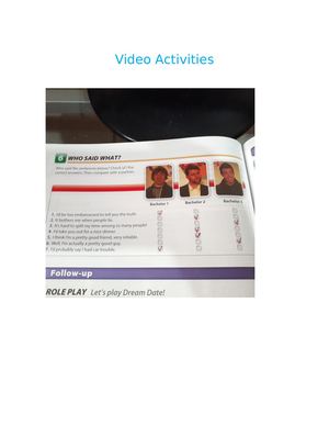 Video Activities
