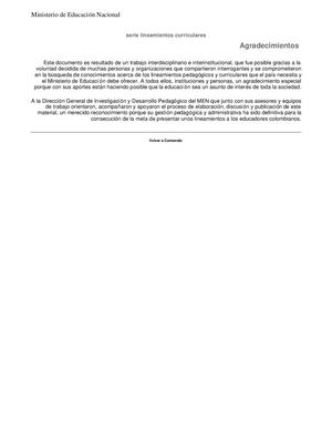 Lineamientos Curriculares - Matemáticas