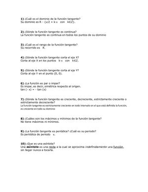 Funcion Tangente Y Cotangente