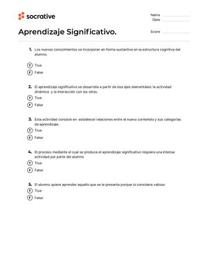 Examen Aprendizaje Significativo
