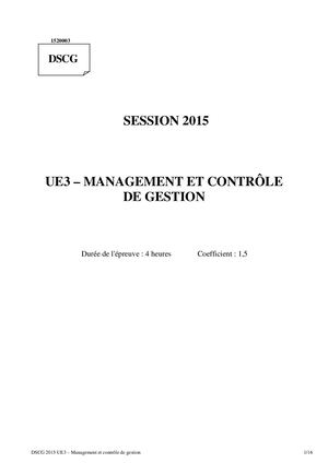 Dscg Ue3 Sujet 2015