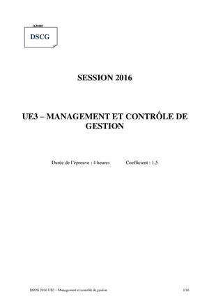 Dscg Ue3 Sujet 2016