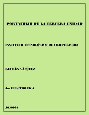 Portafolio De La Tercera Unidad