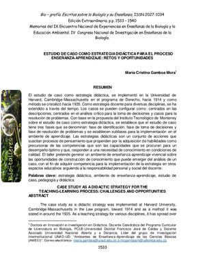 Estudio de caso como estrategia didáctica para el proceso enseñanza-aprendizaje: retos y oportunidades