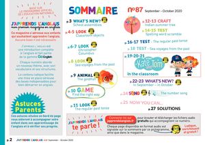 J'apprends l'anglais n°87 / Sommaire