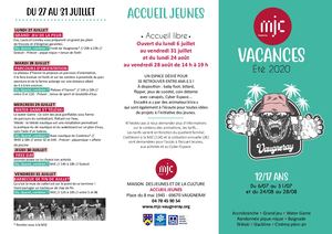 Programme Local Jeunes été 2020