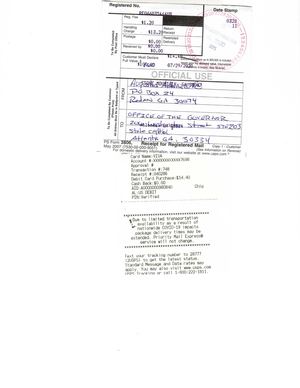 Greetings Governor Proof Of Mail