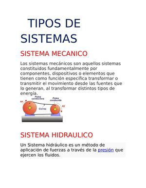 Tipos De Sistemas