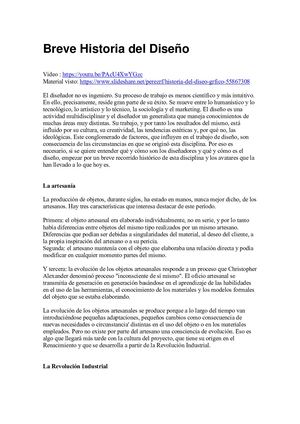 Reseña Historia Del Diseño Grafico