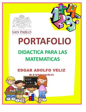 Portafolio Edgar Veliz Didáctica de las Matemáticas