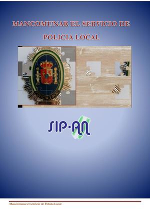 761 MANCOMUNAR EL SERVICIO DE  POLICÍA LOCAL