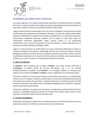 9 Cualidades Que Debe Tener El Docente