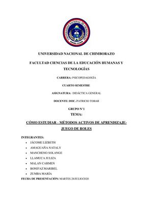 Cómo Estudiar Métodos Activos De Aprendizaje Juego De Roles