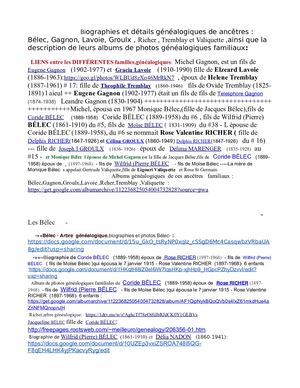 Ancêtres De Michel Et Monique