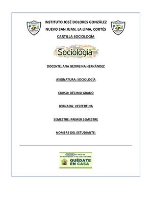 Sociología Actividades y contenidos dosificados Primer Semestre