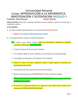 17 Investiogacion Y Sustentacion Del Modulo 5 Software De Presentaciones Multimedia
