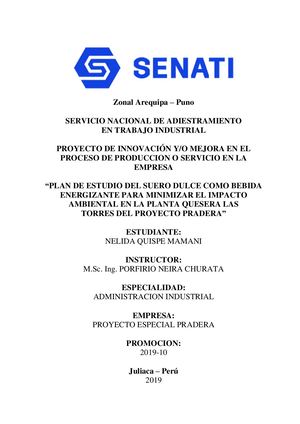 Zep - Plan De Estudio De Suero Dulce Como Bebida Energizante