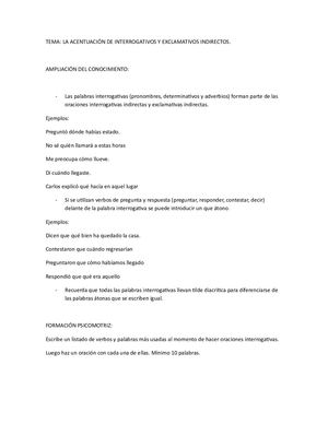 Acentuación De Interrogativos Y Exclamativos