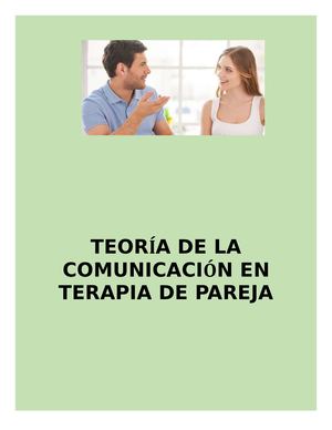 Teoría De La Comunicación En Terapia De Pareja